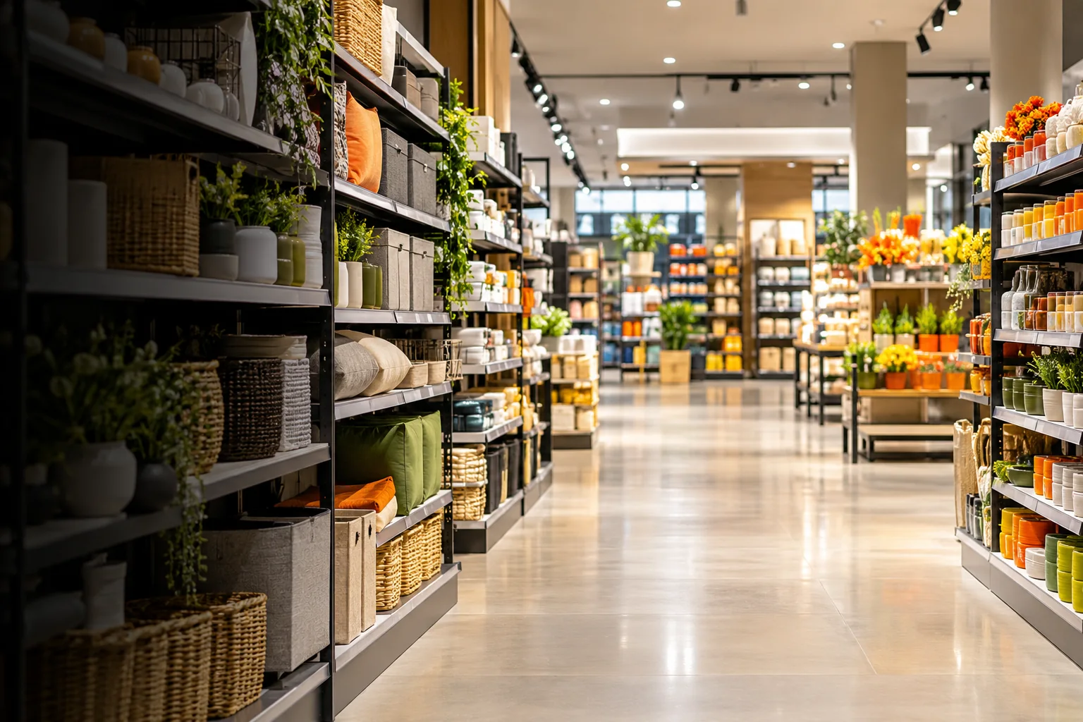 Illustrative general retail aisle for supermarket and toy-store buyers