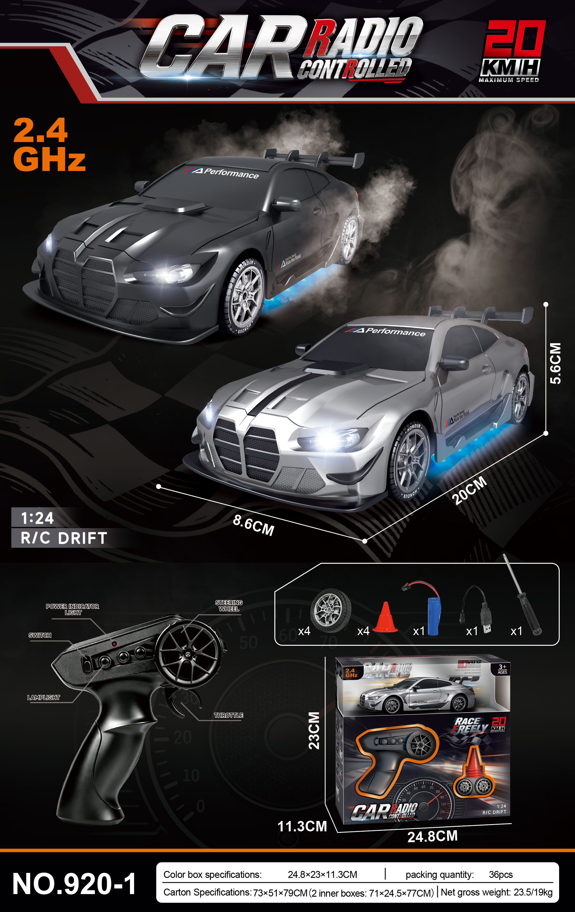 1:24 RC Drift Cars