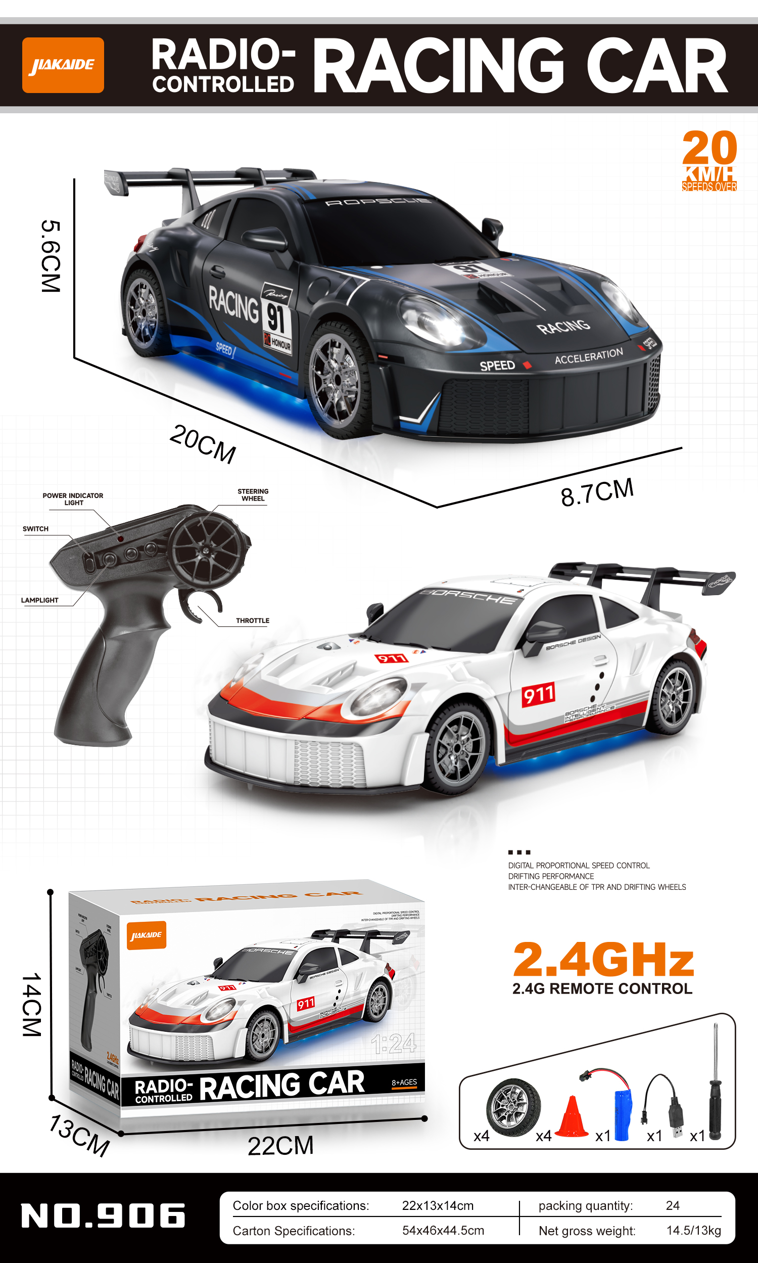 Model 906 RC sports car