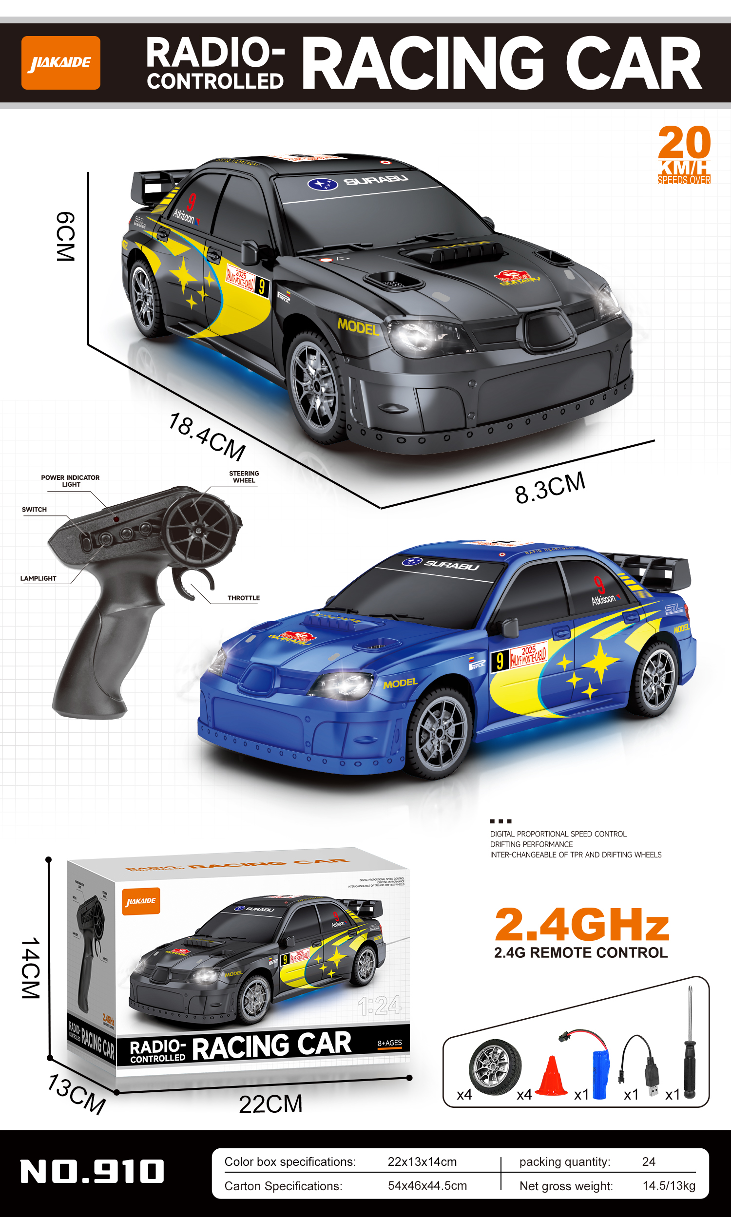Model 910 RC rally car